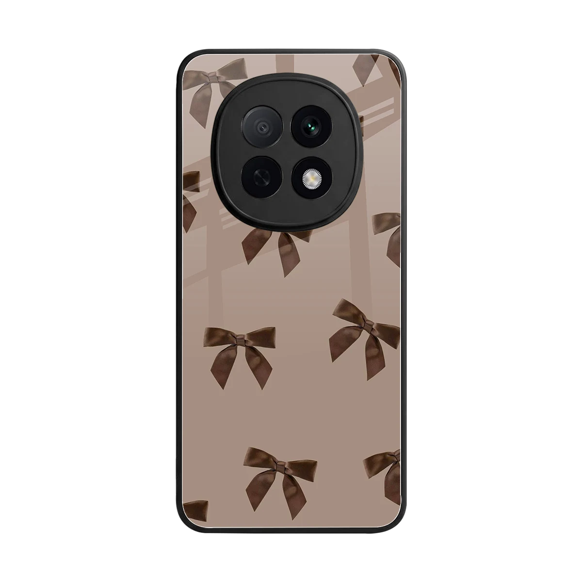 Brown Bow back phone cover | glass case for oppo f29 pro 5g