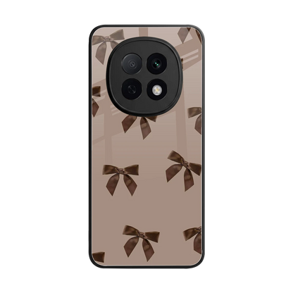 Brown Bow back phone cover | glass case for oppo f29 pro 5g