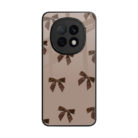 Brown Bow back phone cover | glass case for oppo f29 pro 5g