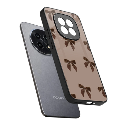 Brown Bow sleek oppo f29 pro 5g cover with tempered glass back and TPU edges