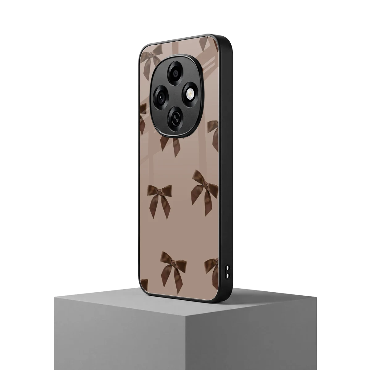 Brown Bow oppo f31 pro 5g mobile cover | shockproof glass phone case