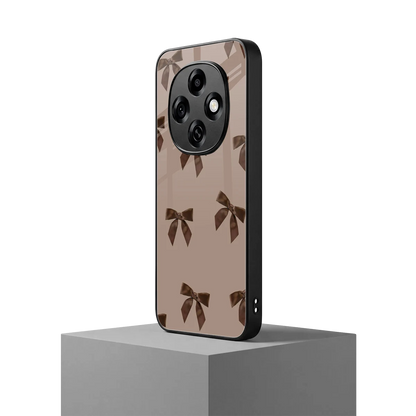 Brown Bow oppo f31 pro 5g mobile cover | shockproof glass phone case