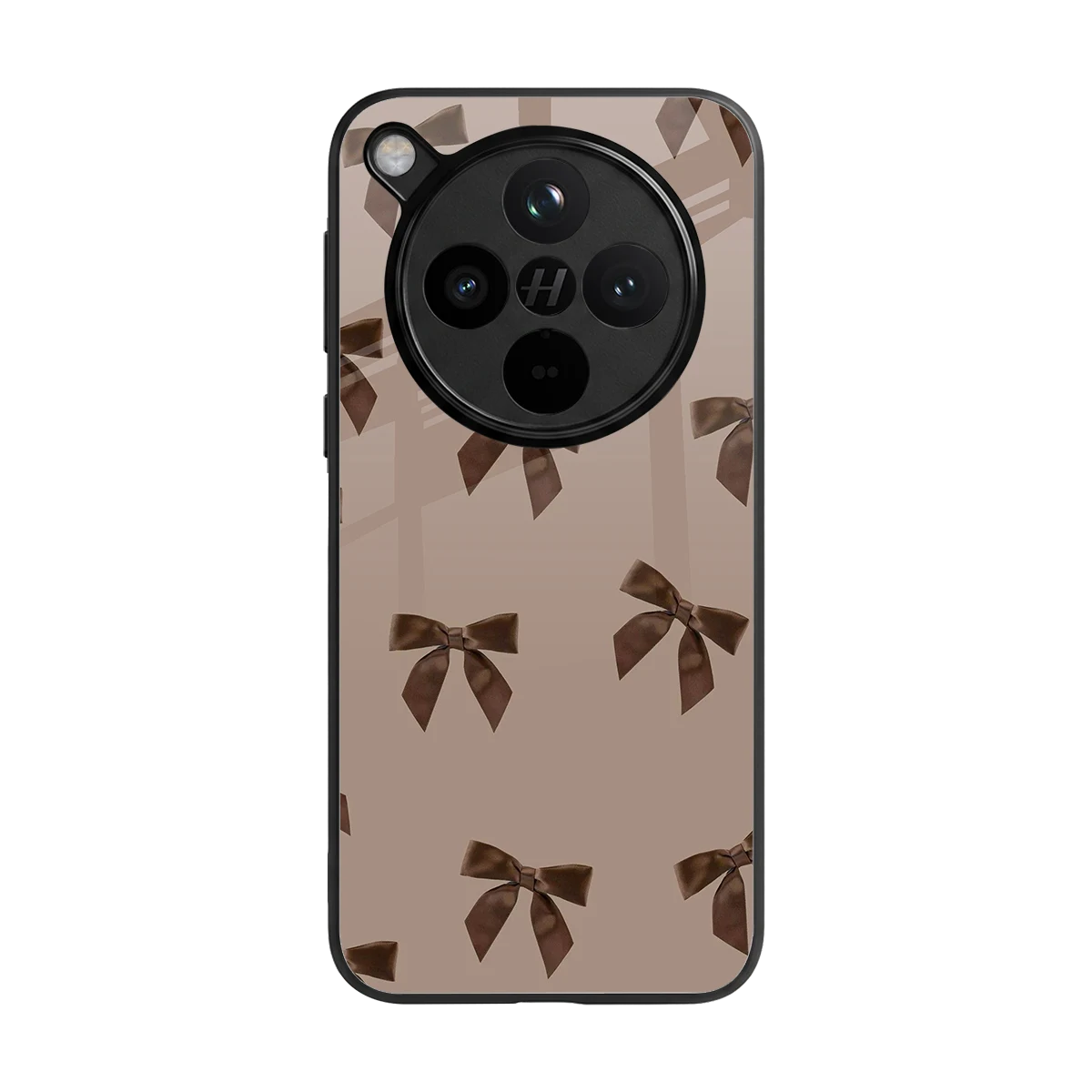 Brown Bow back phone cover | glass case for oppo find x8