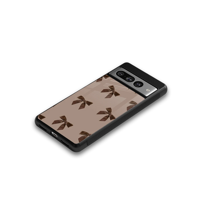 Brown Bow google pixel 7 pro mobile cover | shockproof glass phone case