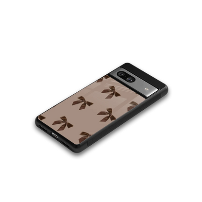 Brown Bow google pixel 7a mobile cover | shockproof glass phone case