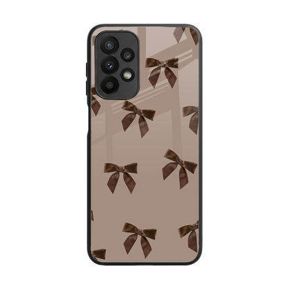 Brown Bow back phone cover | glass case for samsung galaxy a23