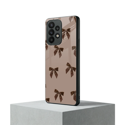 Brown Bow samsung galaxy a23 mobile cover | shockproof glass phone case