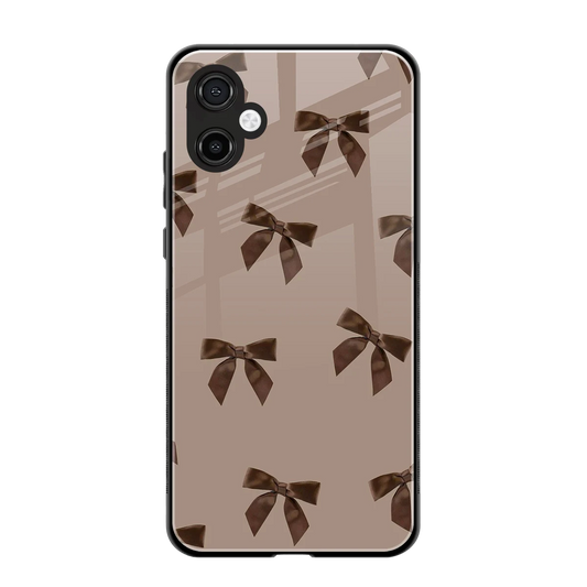 Brown Bow back phone cover | glass case for samsung galaxy a06 5g