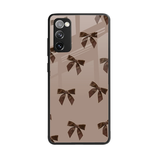 Brown Bow back phone cover | glass case for samsung galaxy s20 fe