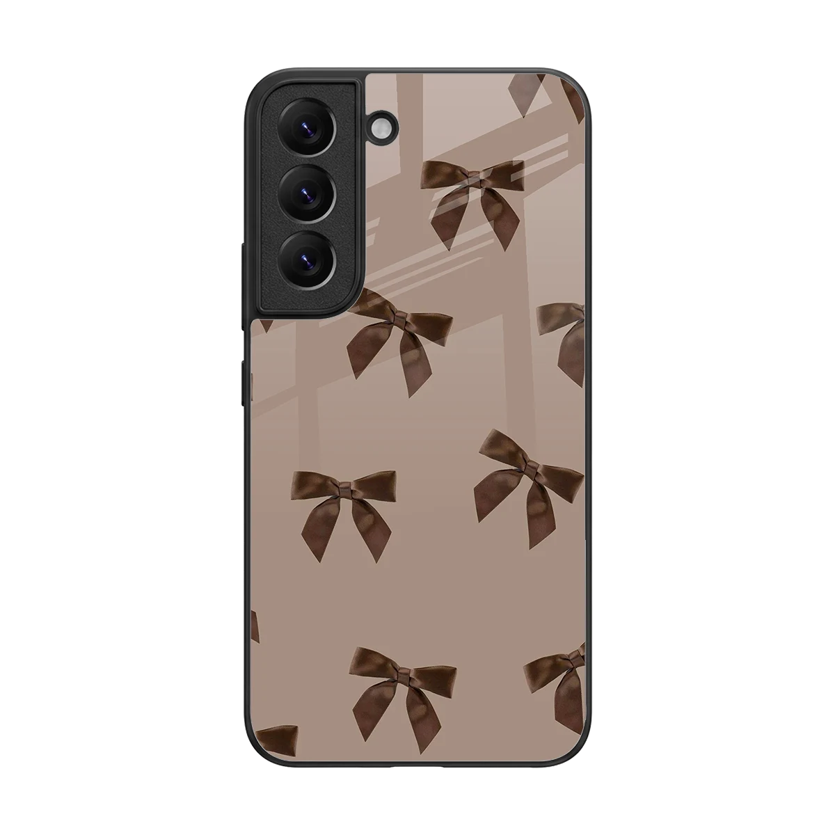 Brown Bow back phone cover | glass case for samsung galaxy s22