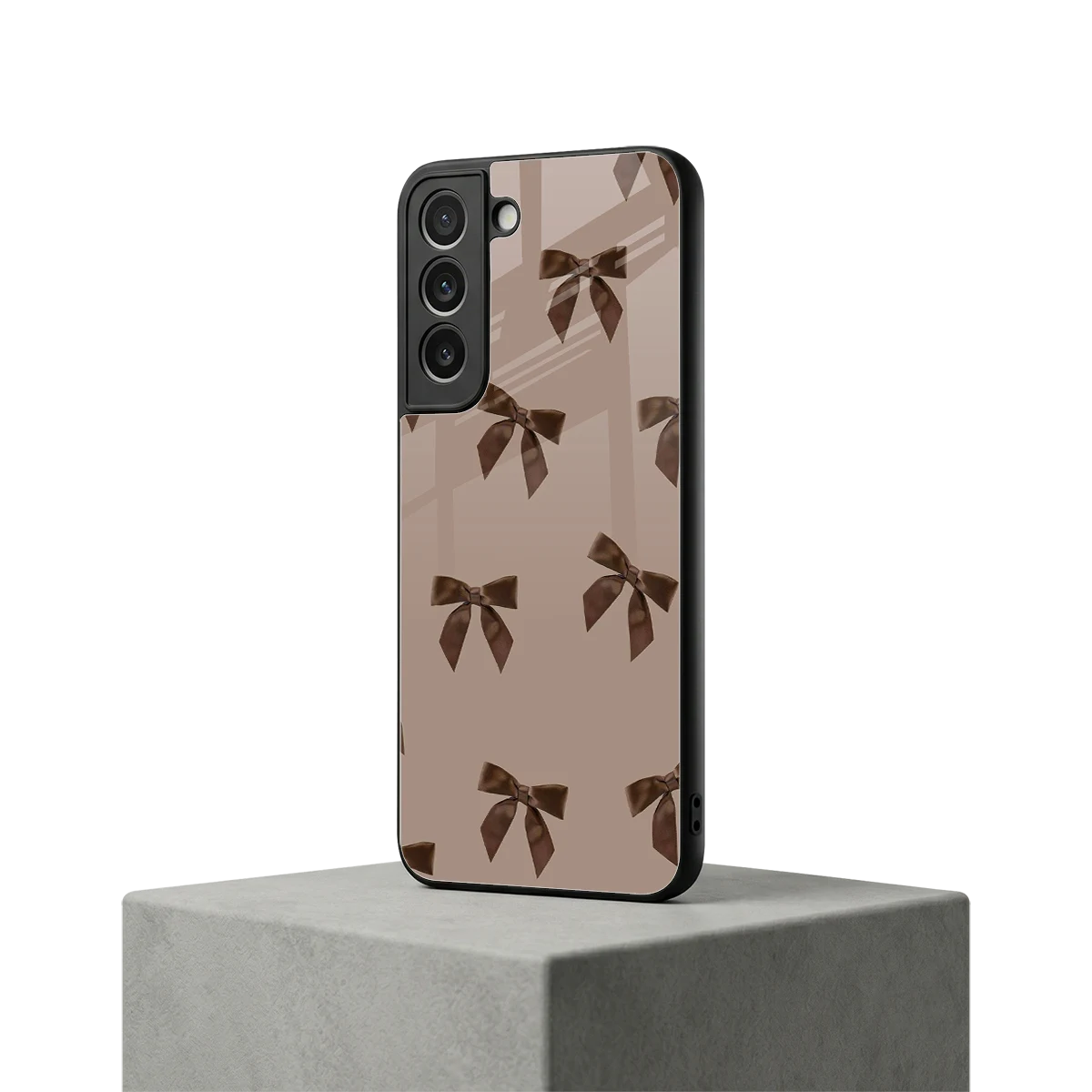Brown Bow samsung galaxy s22 mobile cover | shockproof glass phone case