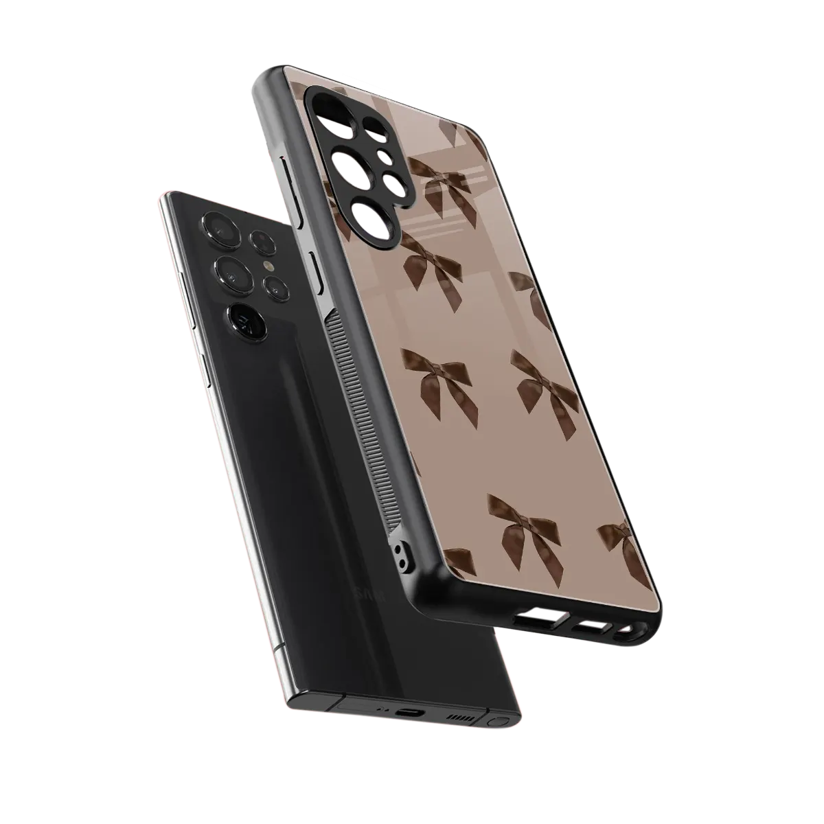 Brown Bow sleek samsung galaxy s26 ultra cover with tempered glass back and TPU edges