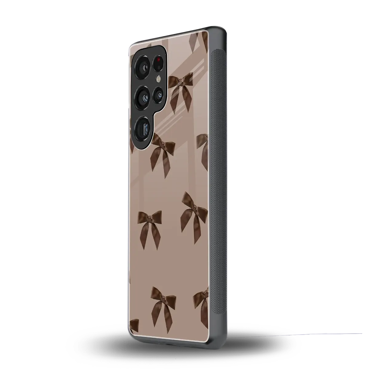 Brown Bow samsung galaxy s25 ultra mobile cover | shockproof glass phone case