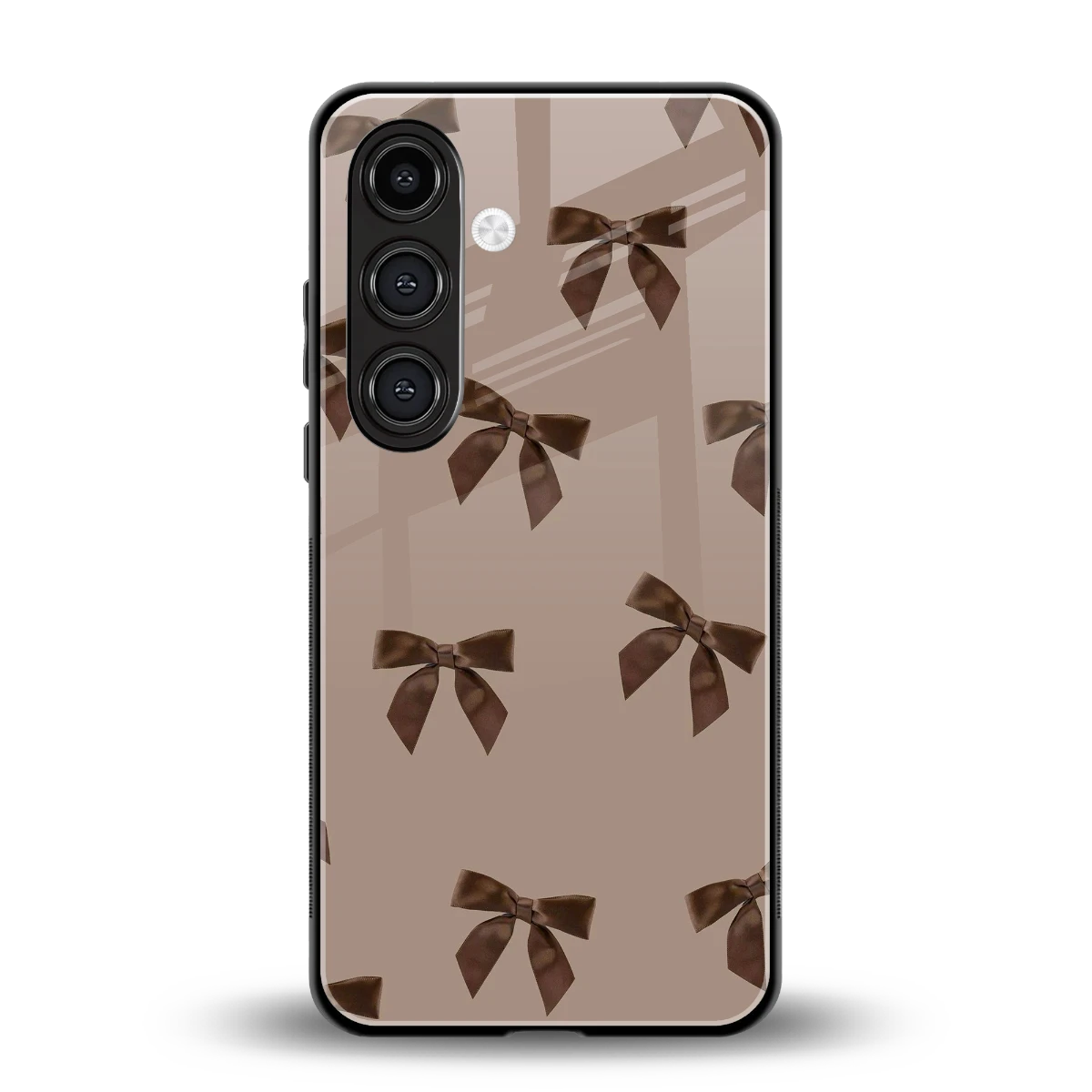 Brown Bow back phone cover | glass case for samsung galaxy s23 fe