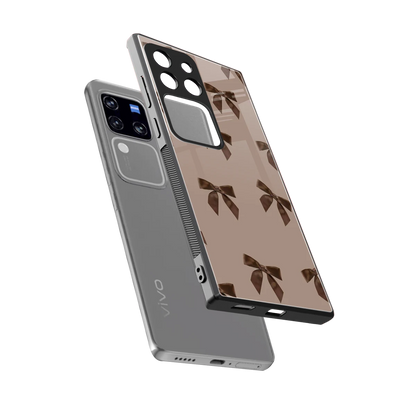 Brown Bow sleekvivo v30 pro cover with tempered glass back and TPU edges