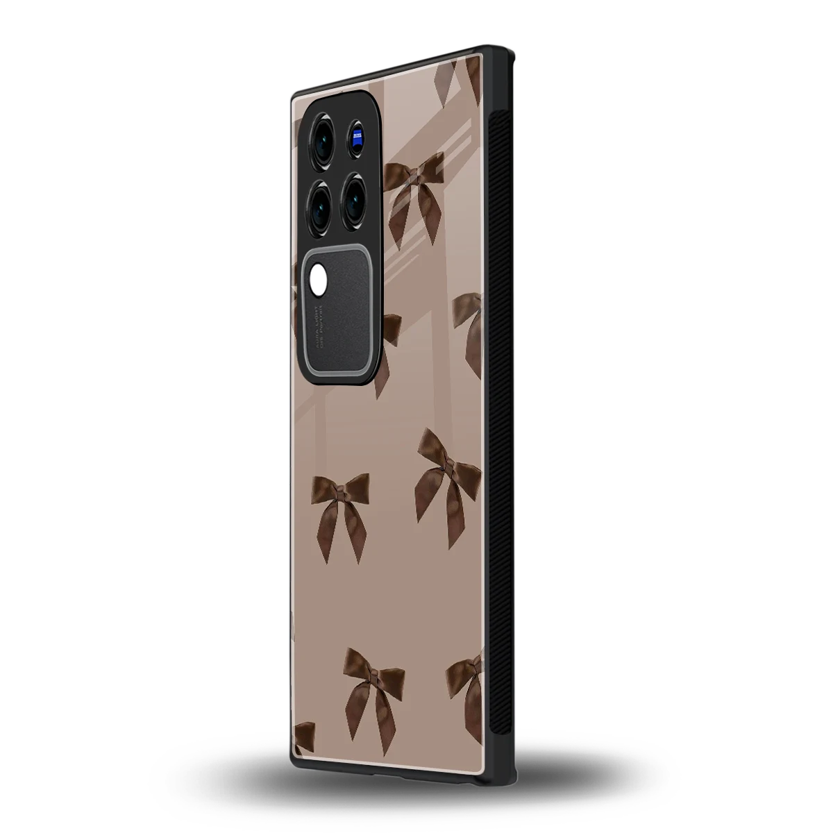 Brown Bowvivo v30 pro mobile cover | shockproof glass phone case