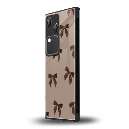 Brown Bow vivo v30 mobile cover | shockproof glass phone case