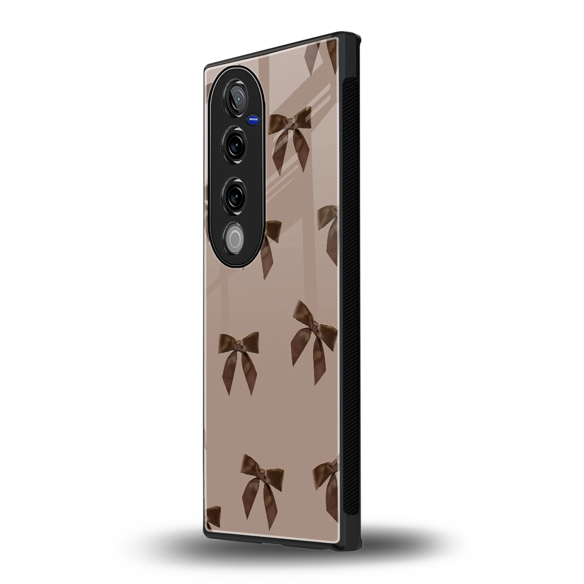 Brown Bow vivo v40 pro mobile cover | shockproof glass phone case