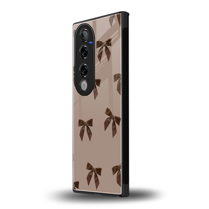 Brown Bow vivo v40 pro mobile cover | shockproof glass phone case