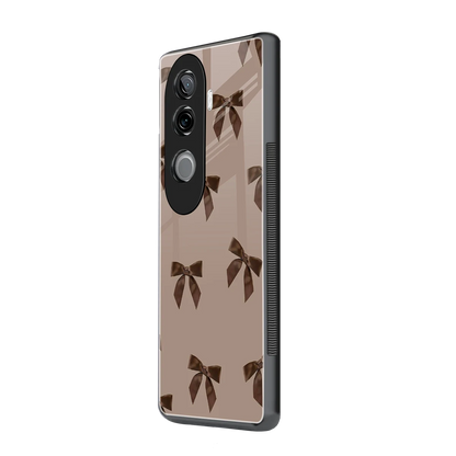 Brown Bow vivo v40e mobile cover | shockproof glass phone case