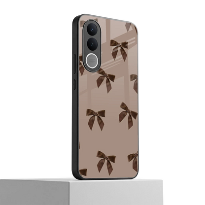 Brown Bow vivo v70 fe mobile cover | shockproof glass phone case