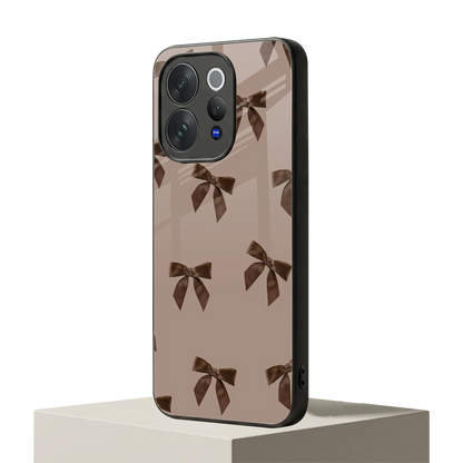 Brown Bow vivo v70 elite mobile cover | shockproof glass phone case
