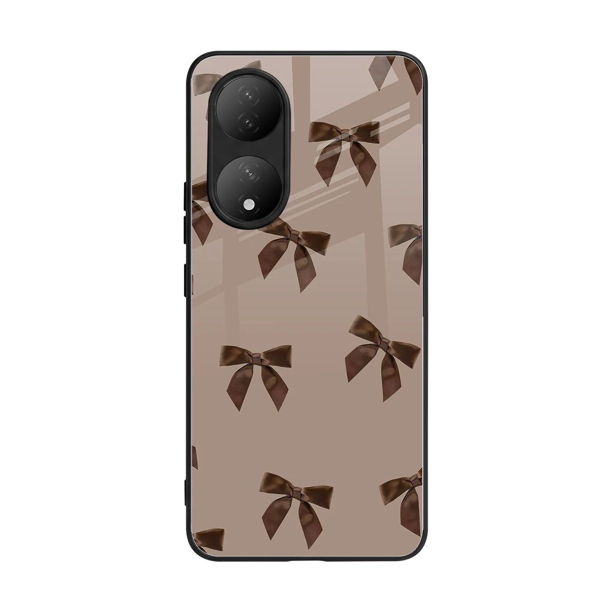 Brown Bow back phone cover | glass case for Vivo-y100