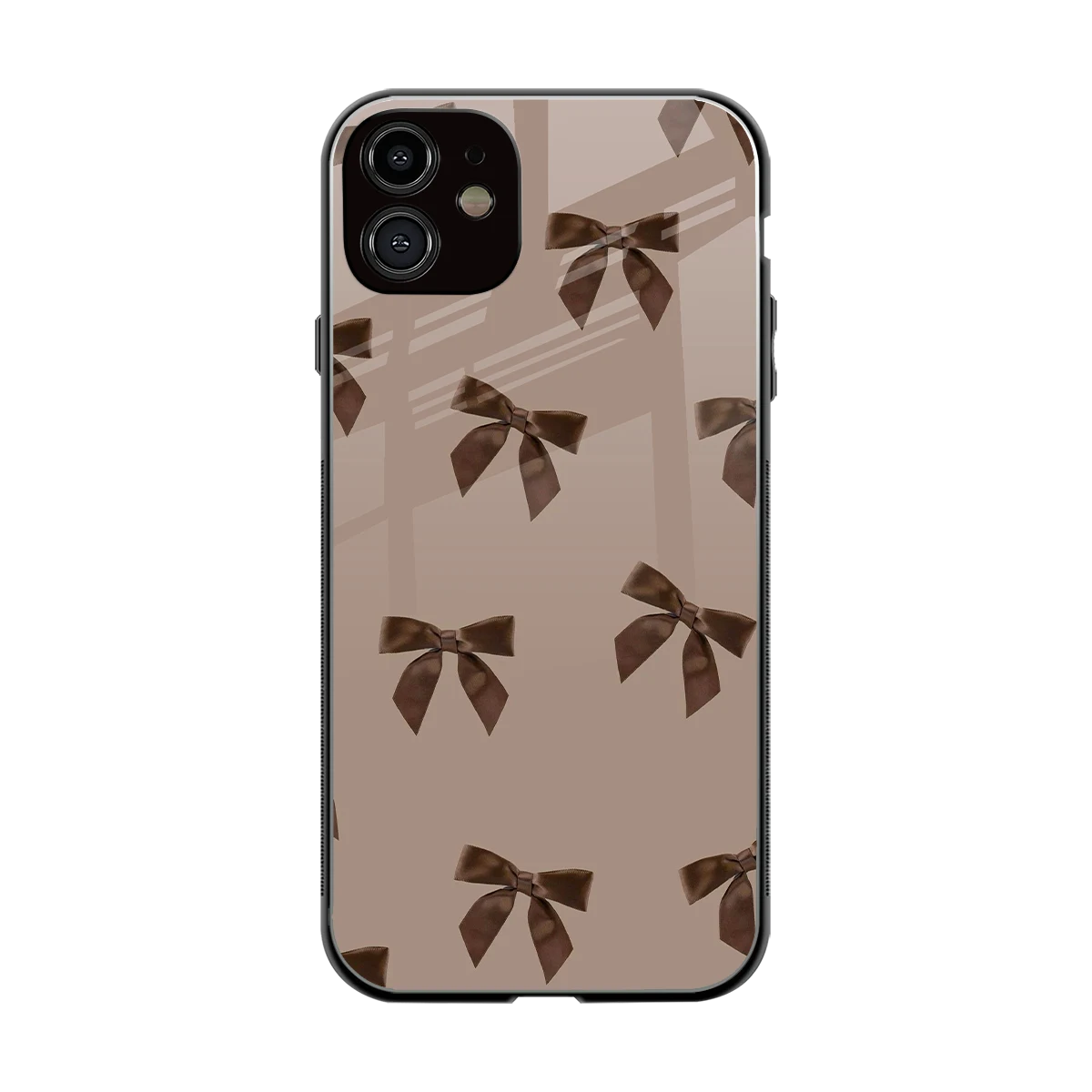 Brown Bow back phone cover | glass case for iphone 12