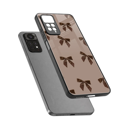 Brown Bow sleek redmi note 11 pro cover with tempered glass back and TPU edges