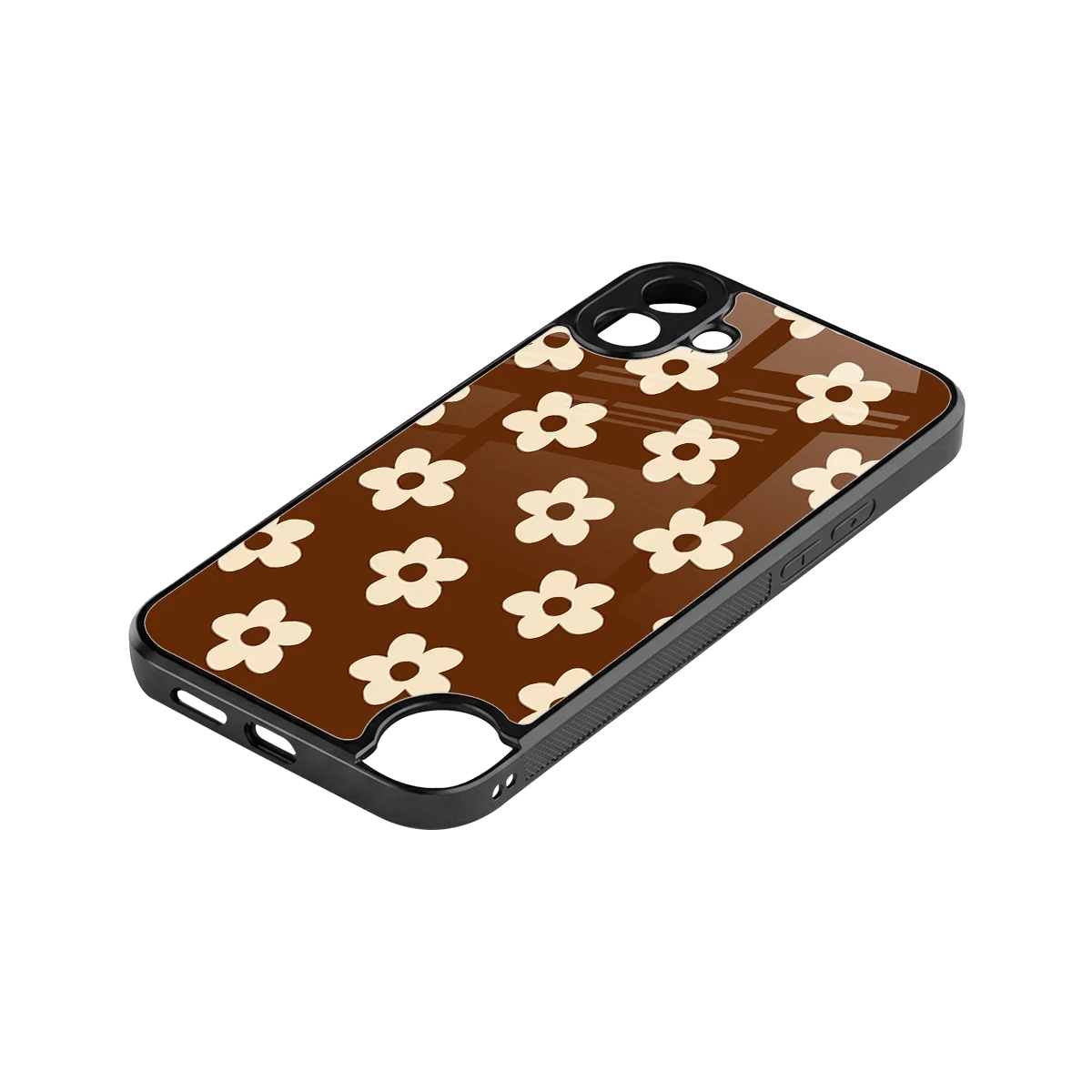 Brown Flowers stylish phone case for cmf nothing phone 1 | glossy glass and slim fit