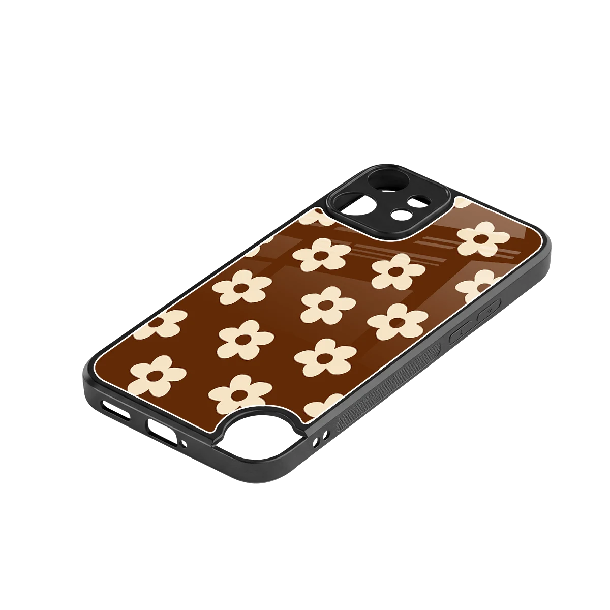 Brown Flowers stylish phone case for cmf nothing phone 2 pro | glossy glass and slim fit