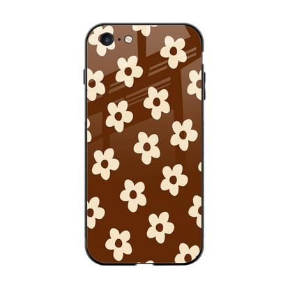 Brown Flowers back phone cover | glass case for iphone 6s