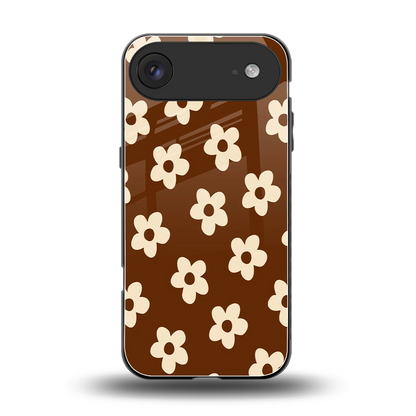 Brown Flowers back phone cover | glass case for iphone air