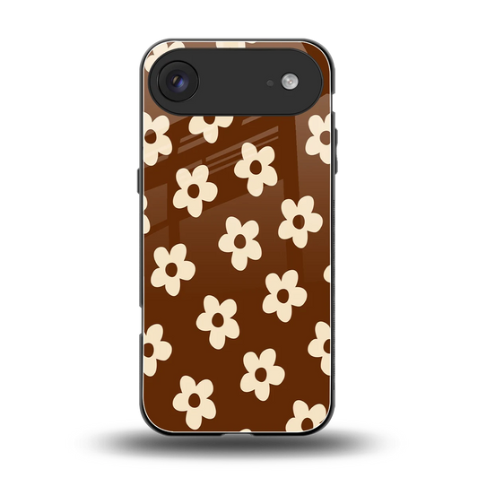 Brown Flowers back phone cover | glass case for iphone air