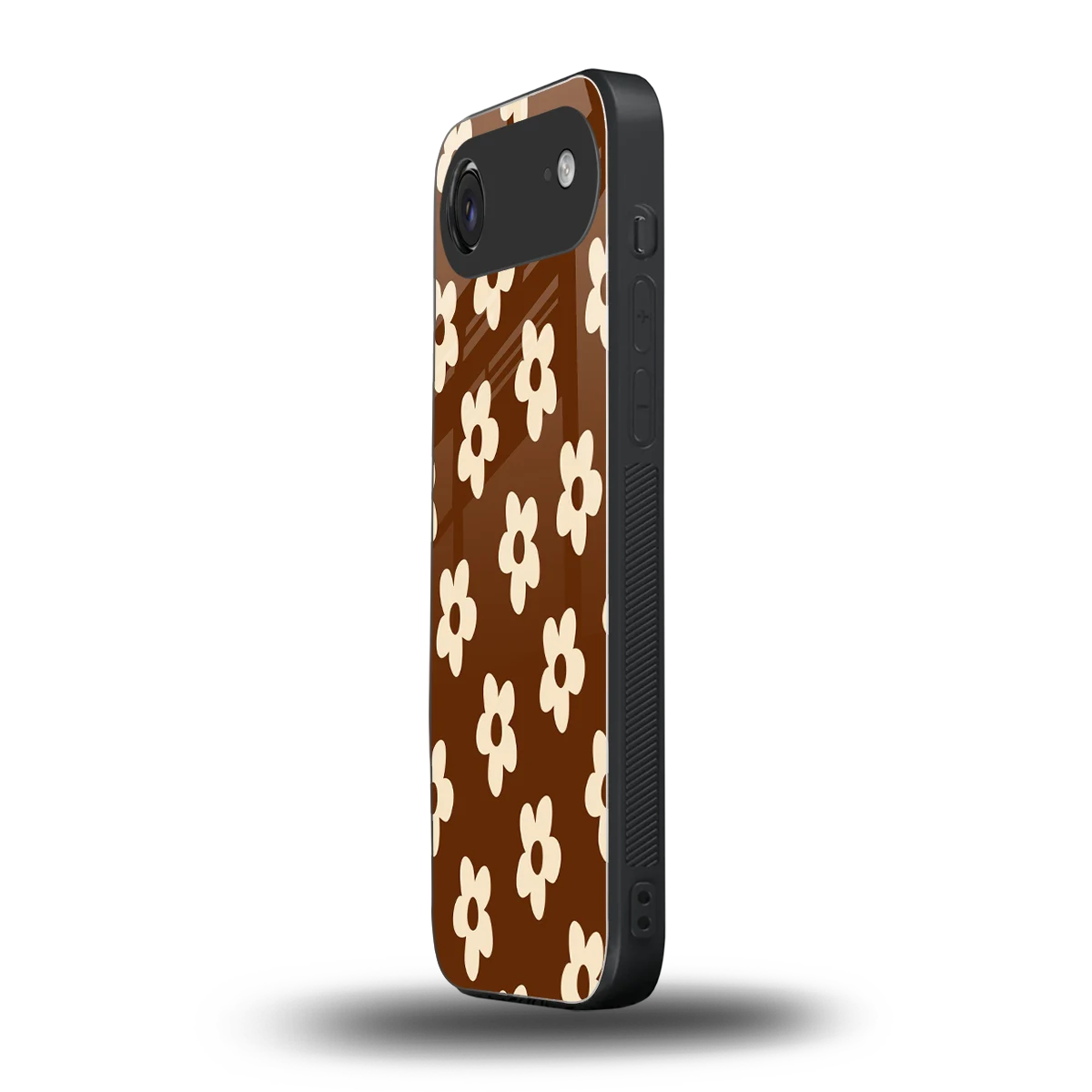 Brown Flowers iphone air mobile cover | shockproof glass phone case