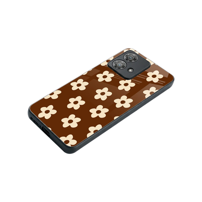 Brown Flowers stylish phone case for motorola edge 40 neo 5g | glossy glass and slim fit