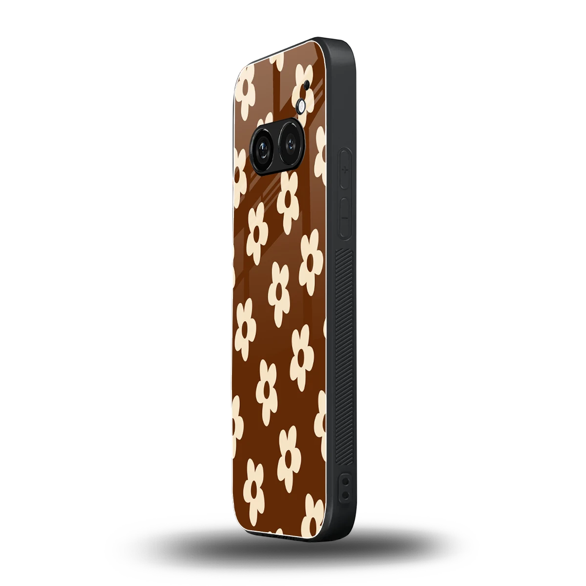 Brown Flowers nothing phone 2a mobile cover | shockproof glass phone case