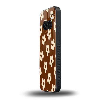 Brown Flowers nothing phone 2a plus mobile cover | shockproof glass phone case