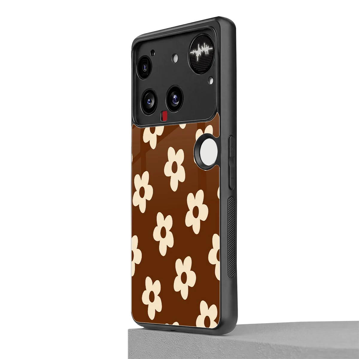 Brown Flowers nothing phone 3 mobile cover | shockproof glass phone case