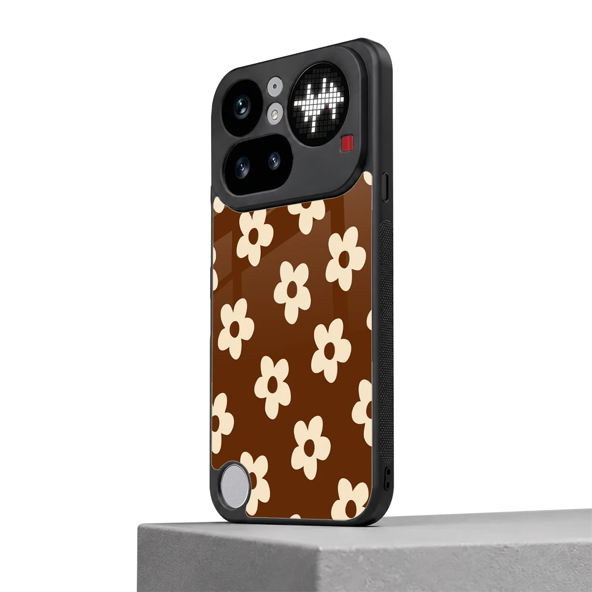 Brown Flowers nothing phone 4a pro mobile cover | shockproof glass phone case