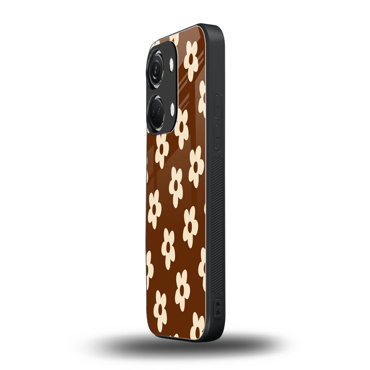Brown Flowers oneplus nord 3 mobile cover | shockproof glass phone case
