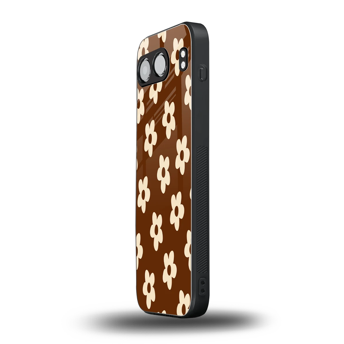 Brown Flowers oneplus nord 4 mobile cover | shockproof glass phone case