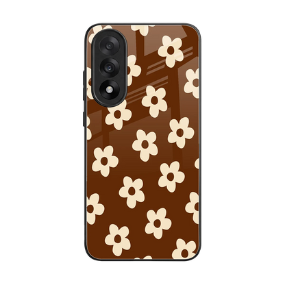 Brown Flowers back phone cover | glass case for oneplus nord 5