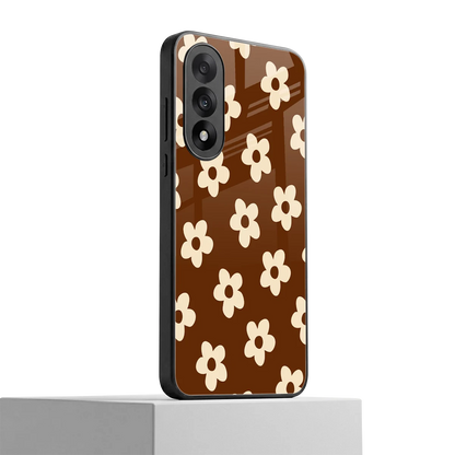 Brown Flowers oneplus nord 5 mobile cover | shockproof glass phone case