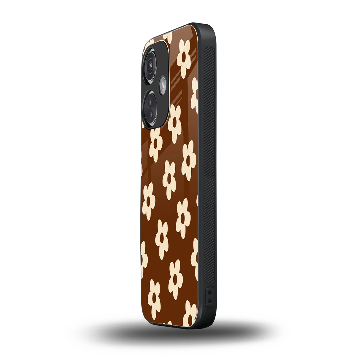Brown Flowers oneplus nord ce 3 mobile cover | shockproof glass phone case