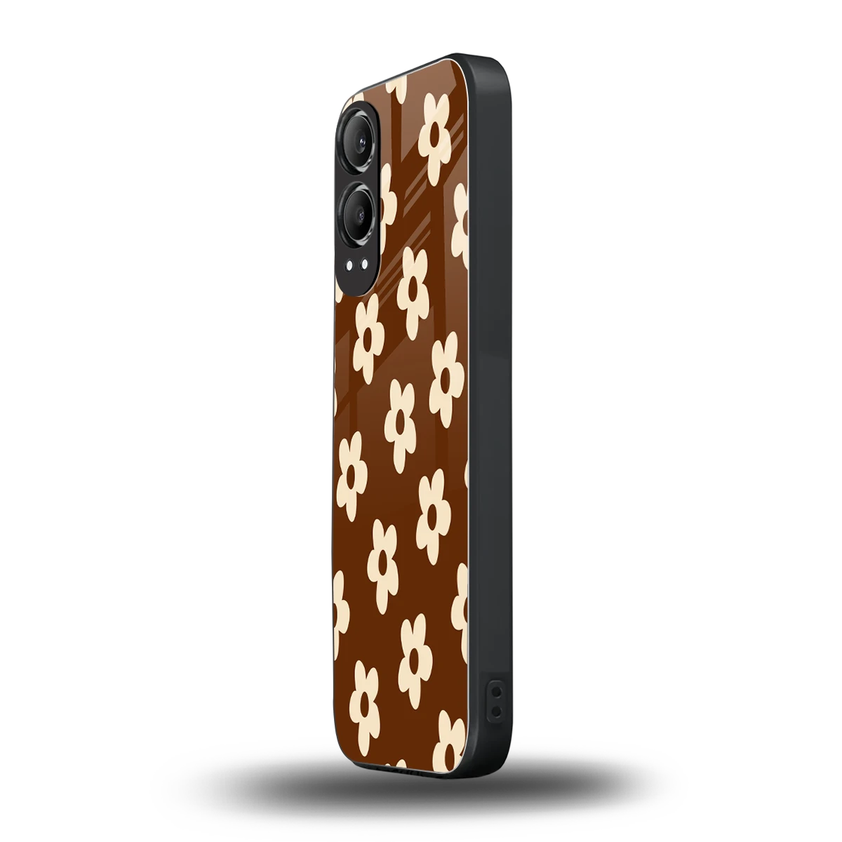 Brown Flowers oneplus nord ce 4 lite mobile cover | shockproof glass phone case
