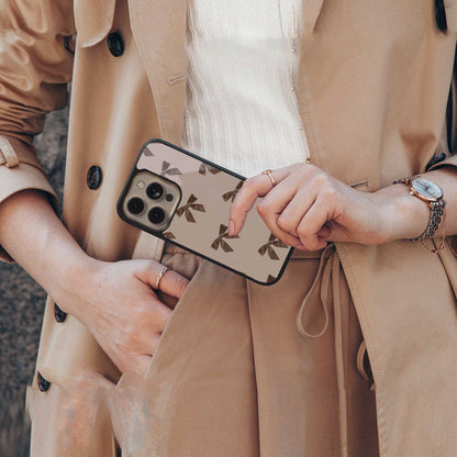 Brown Bow Phone Case for Iphone 13 Pro | Glass Case