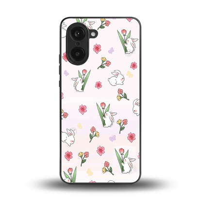 Bunny Bliss back phone cover | glass case for oneplus nord ce5 5g