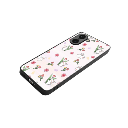 Bunny Bliss stylish phone case for oneplus nord ce5 5g | glossy glass and slim fit