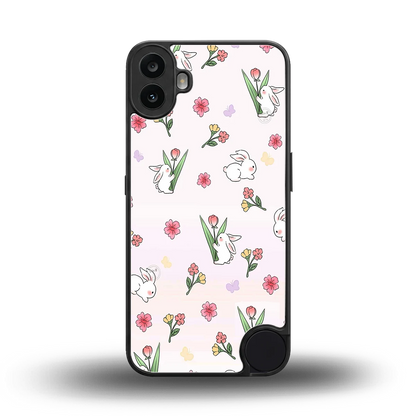 Bunny Bliss back phone cover | glass case for cmf nothing phone 1